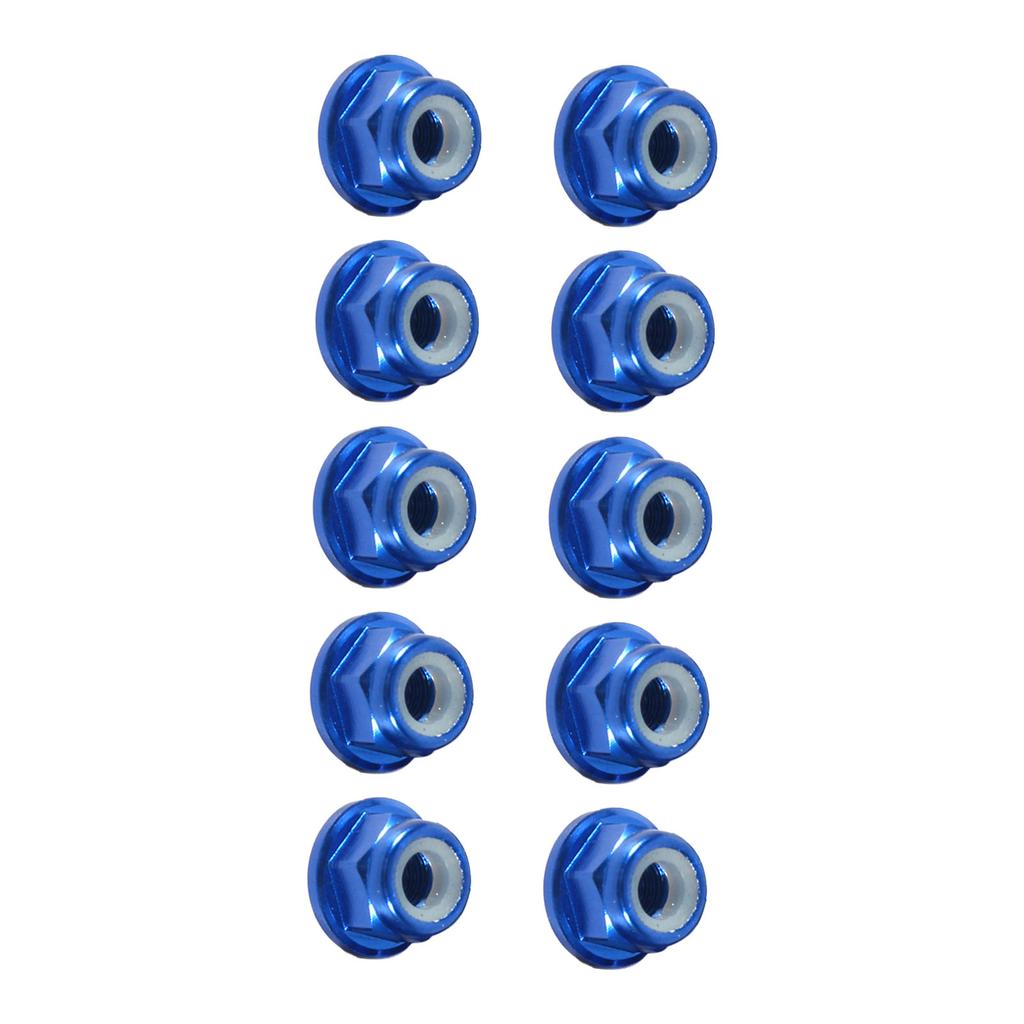 10 ks M3 Nylonová vložka Samozajišťovací Hliníkové Matice Šestihranná Pojistná Matice Královská Modrá