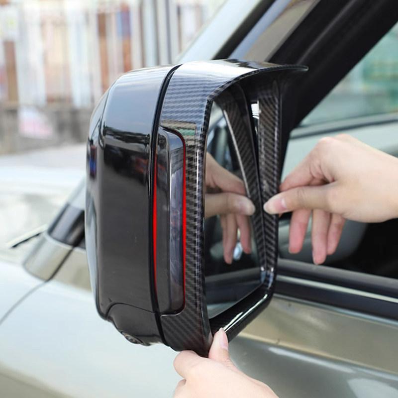 2pcs ABS Rearview Mirror Rain Block Frame Trim Cover Accessories For Land Rover Defender 90 110     2024