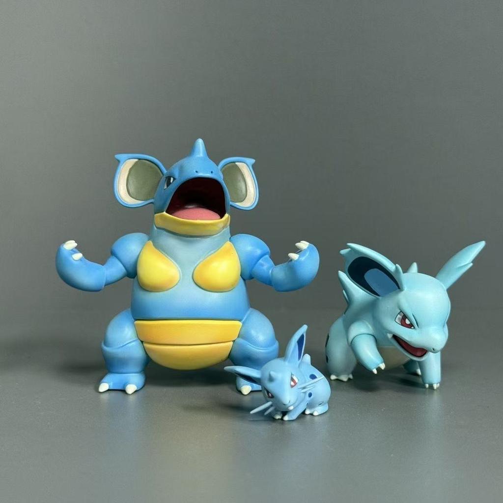 Latest Anime Pokemon Nidoking Nidoqueen Figurine PVC Statue Collection Room Doll Decoration Figure Toys Presents