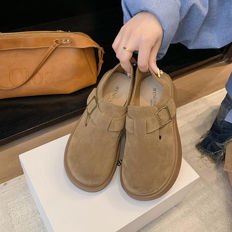 

Korean version of platform-soled versatile one-pedal Muller shoes fashionable shallow-mouth commuting single shoes women s shoes 2025 summer n 40