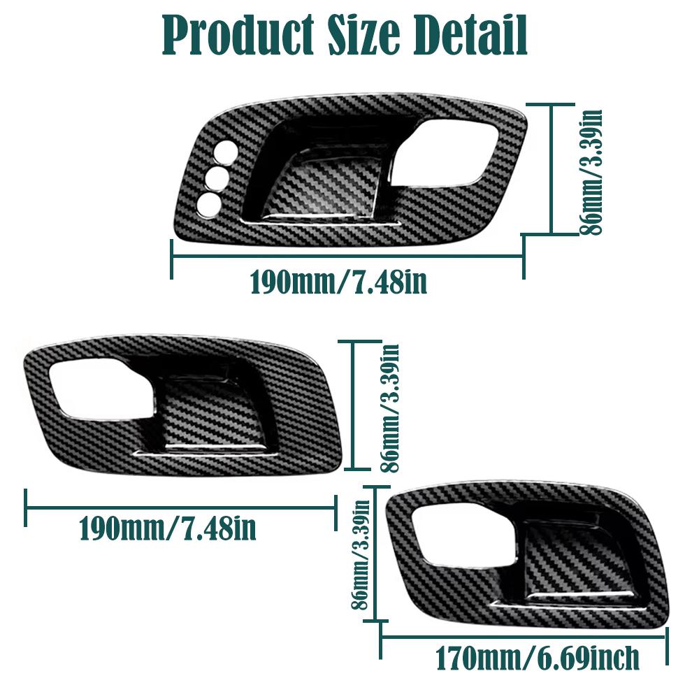 For Dodge Charger 2011-2021 Car Inner Door Handles Bowl Cover 5pcs Anti-Scratch Decora Frame For Dodge Chrysler 300 2015-2021