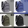 Backpack Solid Color Multipocket Storage Ergonomic Carry School Student Bags