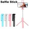 All In One Expandable Portable IPhone Tripod Selfie Stick Selfie Stick With Remote With Detachable BT Wireless Remote Compatible 7