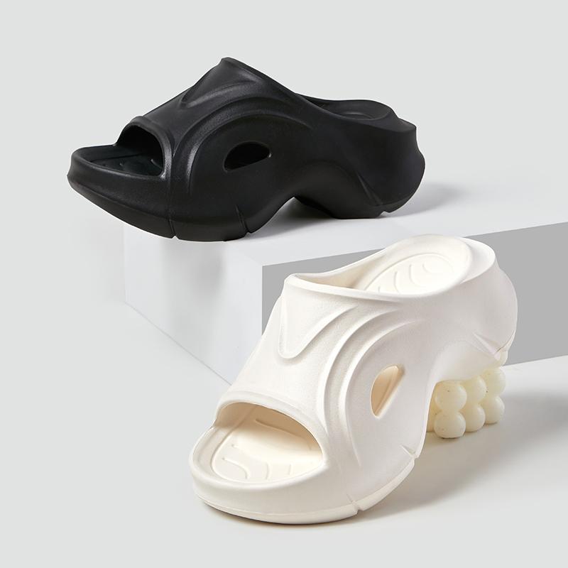 Plateau-Hausschuhe für Damen, neu, rosa, lässige Strandschuhe mit Keilabsatz, 2024