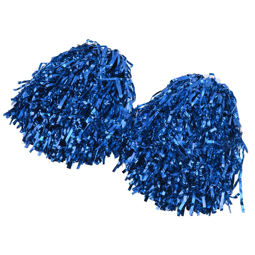 2PCS Cheer ing Pom Poms with Hard Handle Handheld Party Shakers for Dance School Sports Games Team Spirit Cheer Blue