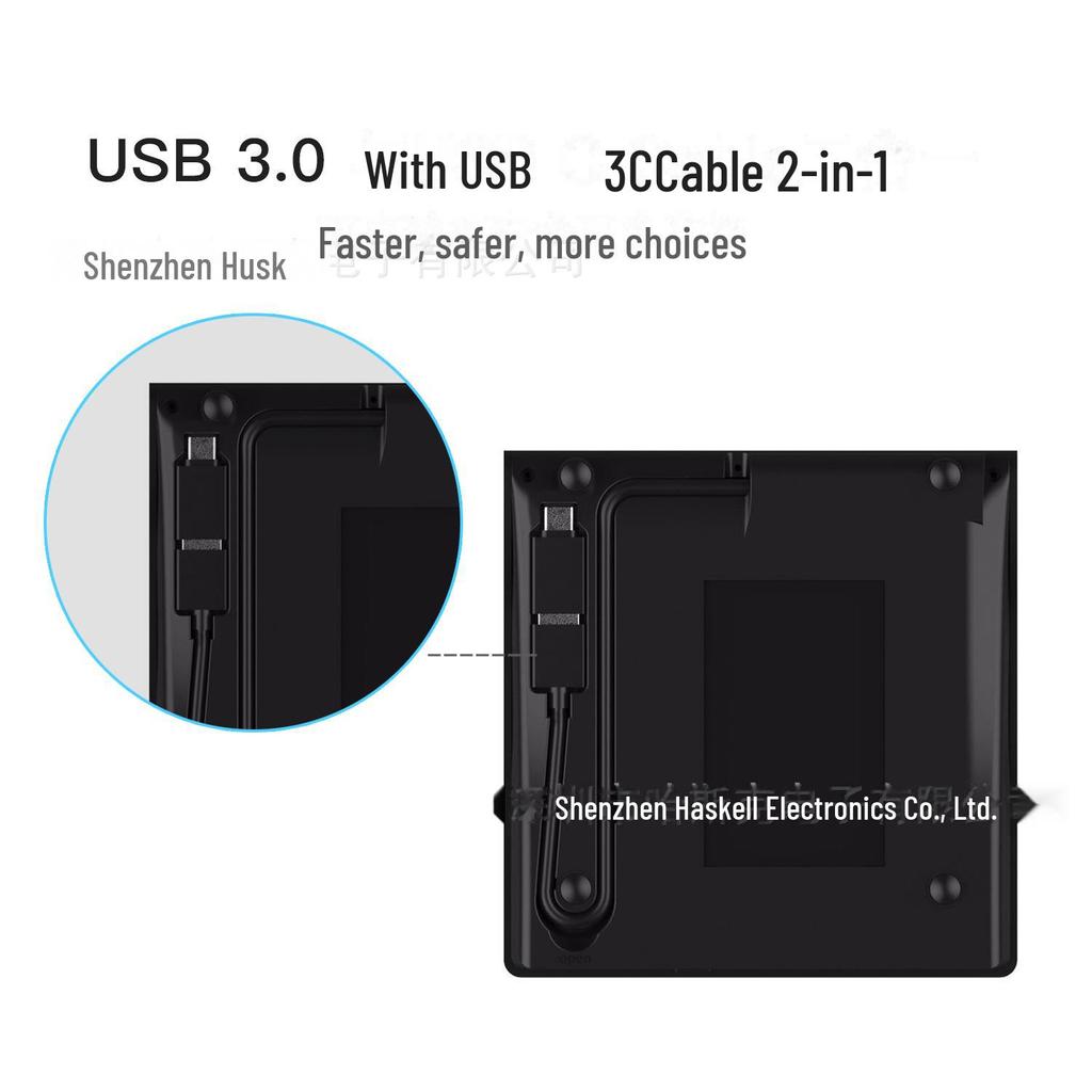 Brushed USB 3.0 External DVD Burner for Notebooks