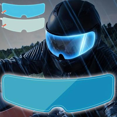 Pellicola trasparente antiappannamento e antipioggia per casco da moto, lenti con rivestimento nano durevole, adesivo per la sicurezza in moto, accessori per casco da guida