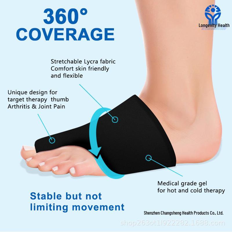 Elastic Gel Ice & Hot Ankle Support with Toe Protector