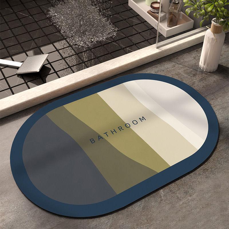 Diatom mud absorbent mat household floor mat bathroom toilet kitchen door non-slip quick drying