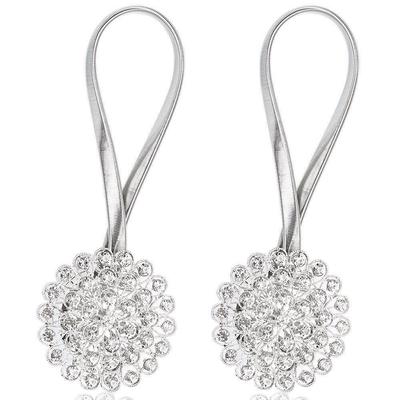 1x Magnetic Crystal Curtain Tiebacks Tie Backs Buckle Clip Holdbacks Home Decors
