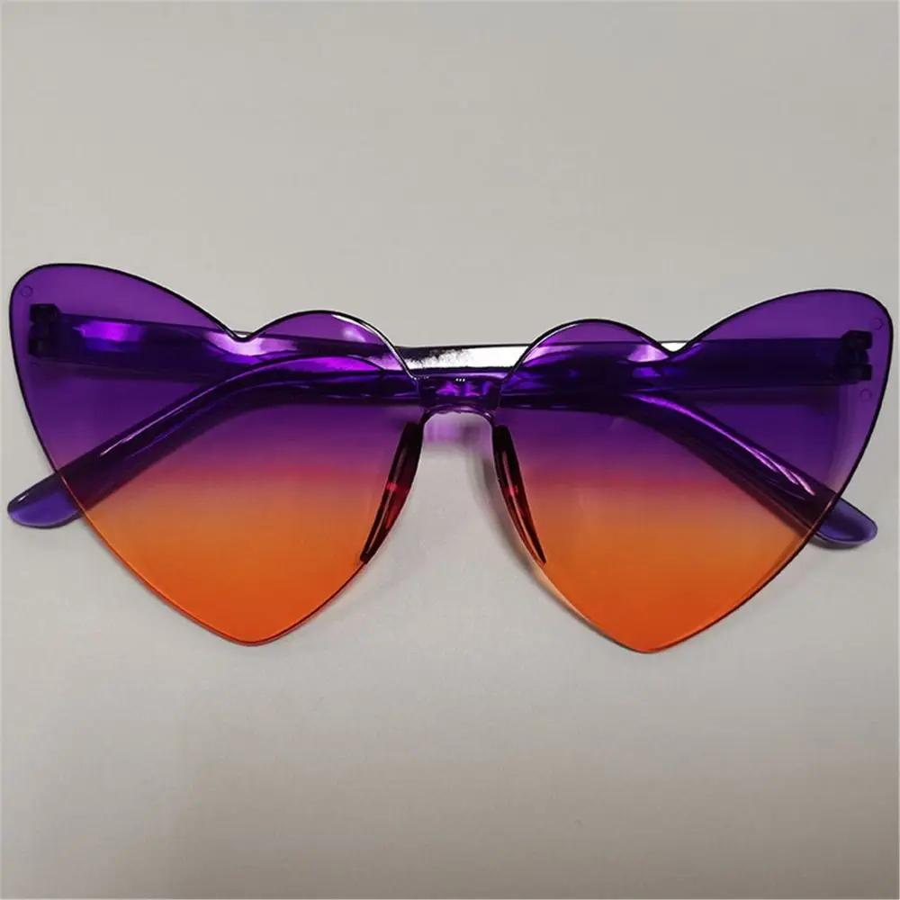 Candy Color Heart-Shaped Sunglasses Colorful Heart Cat Eye Sun Glasses Gradient Lenses Shades Beach Party Glasses For Women Men