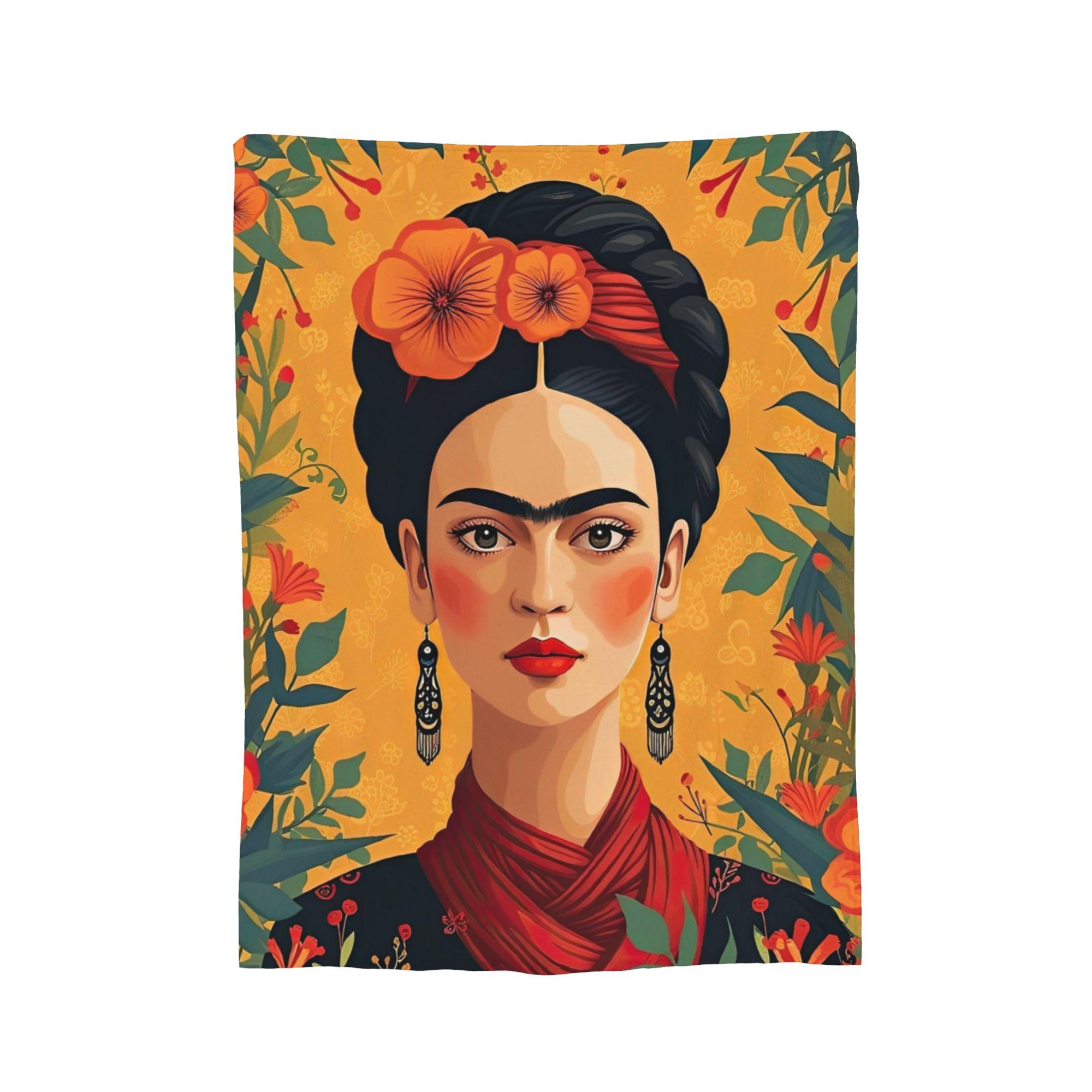 

Mexico Artist F-Frida K-Kahlo Flannel Blankets Awesome Throw Blanket for Sofa Bedding Lounge 150*125cm Plush Thin Quilt, 150x200cm