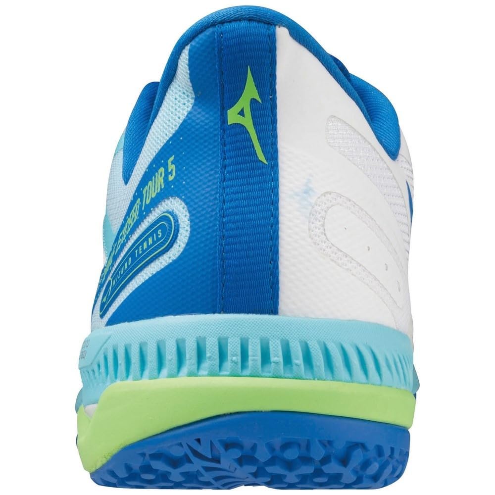 Tennis Shoes Wave Exceed TOUR 5 OC Artificial Grass Court Club Activities Lightweight Game Cm 2E [Mizuno] Clay/Sand White/Blue/Lime 22.5