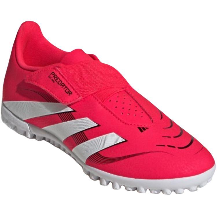 Adidas Predator Club Vel Comfortable Lightweight Non-Slip Durable Low-Top Kids Soccer Shoes Kids sneaker Bright-Red White Black ID3814