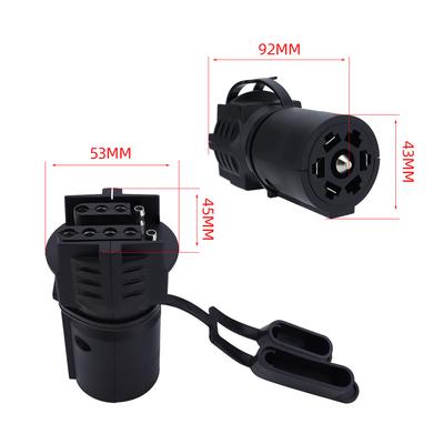 Neuer 7-Pin-Stecker auf 4-Pin und 5-Pin Flachanhängeradapter Verkabelungsstecker für Wohnmobil Abschleppwagen