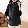 Gilet Cappuccio Invernale da Donna Cappotto Coreano Largo Ispessito Giubbotti Invernali Senza Maniche Donna Casual Monocolore Gilet da Donna