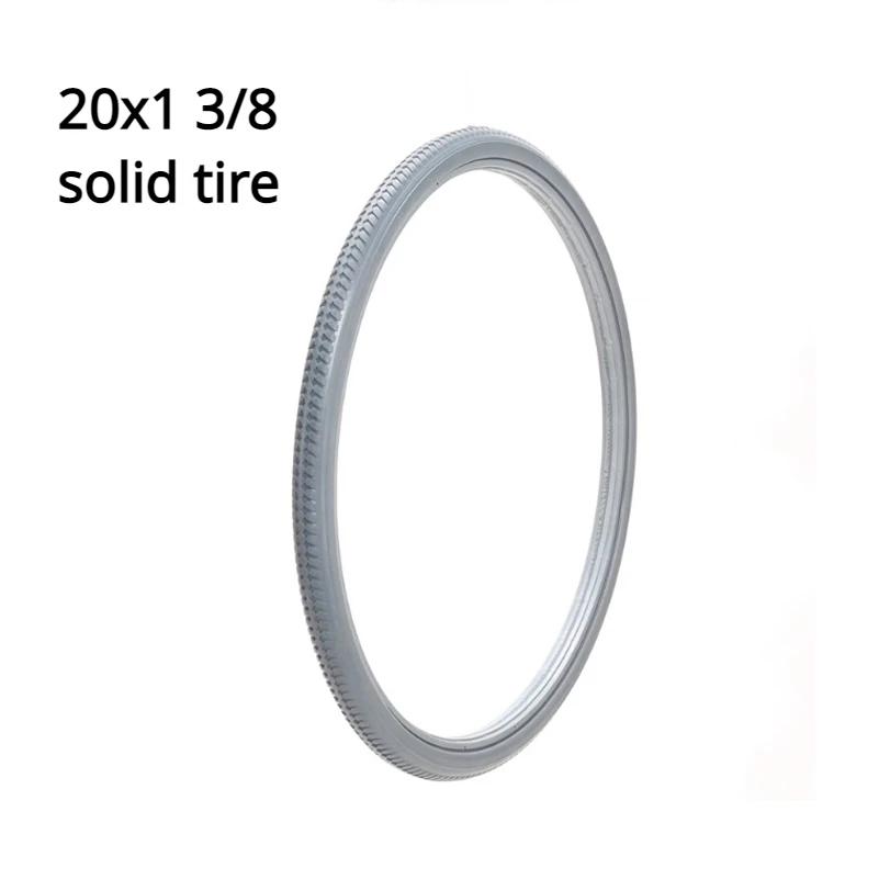 22/24 Zoll Vollgummi-Reifen22/ 24X1 3/8 Aufblasbarer-Frei-Rad-Reifen Vollgummi-Reifen für manuellen Rollstuhl Hinterrad 37-451 Teile