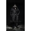 Men Two Tone Faux Fur Long Coat Open Front Fluffy Warm Winter Luxury Plush Overcoat With Pockets