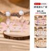 Spring and summer vacation style flower acrylic earrings ins petal earrings island vacation accessories