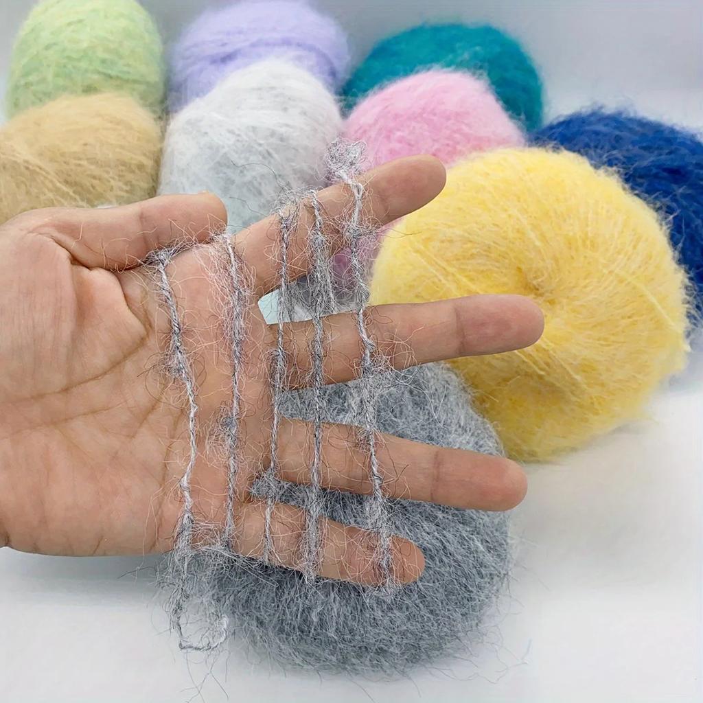 Worsted Faux Long Plush Mink Velvet Cashmere Yarn For DIY Knitting And Crocheting Long Plush Thick Crochet Yarn 1pc 190m 1.76oz