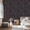 Ladybugs Navy Blue and Burgundy Wallpaper for Living Room and Bedroom 50x1000