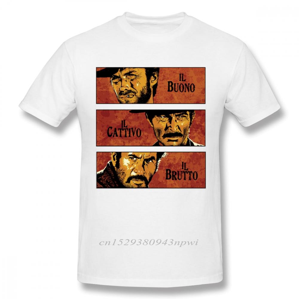 Pure Cotton Quality The Good The Bad And Ugly Graphic T Shirt For Male Il Buono Brutto Cattivo Tee Shirt Swag Unique Tshirt