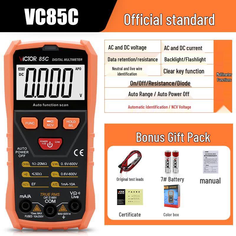 VICTOR VC85C Auto-Ranging Digital Multimeter (CN version)