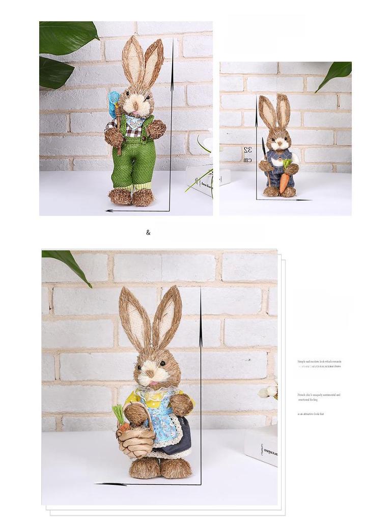 Easter Bunny Cattail Rabbit Ornaments - Home, Mall, and Garden Decor