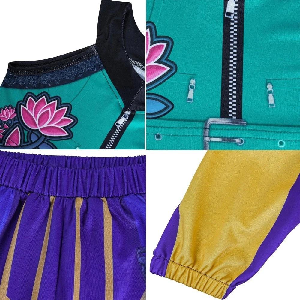 Halloween Children Zoey Mira Rumi Cosplay Costume Carnival, K-Pop Hunters Girl Group Idol Role Play Dress Up Outfit Suit