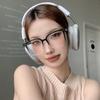2PCS Anti-blue Lightweight Black Frames Eyeglasses Unisex Optical Eyeglasses Students Literary Glasses Durable