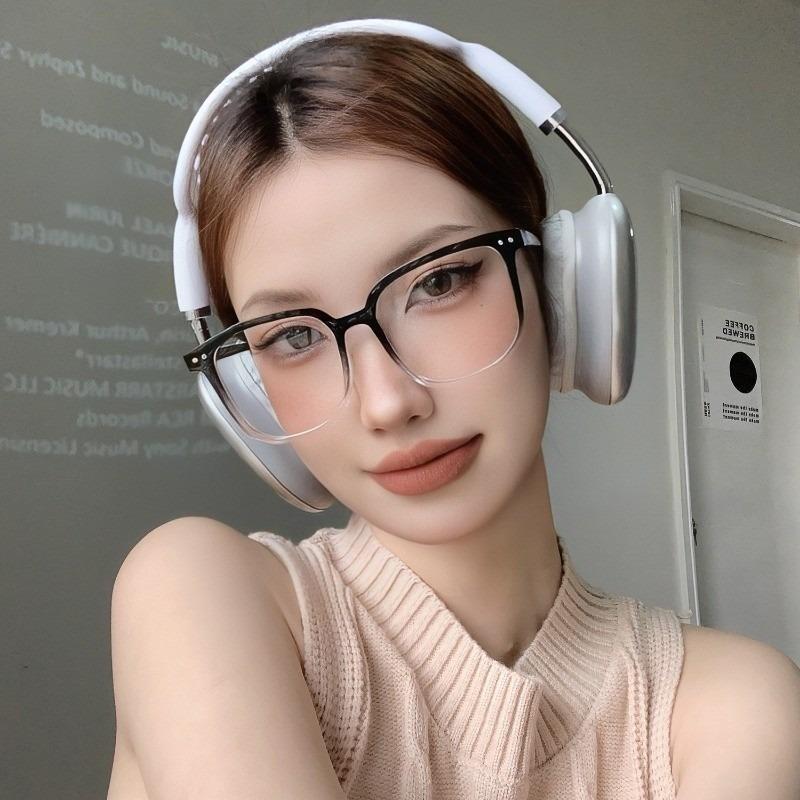 2PCS Anti-blue Lightweight Black Frames Eyeglasses Unisex Optical Eyeglasses Students Literary Glasses Durable