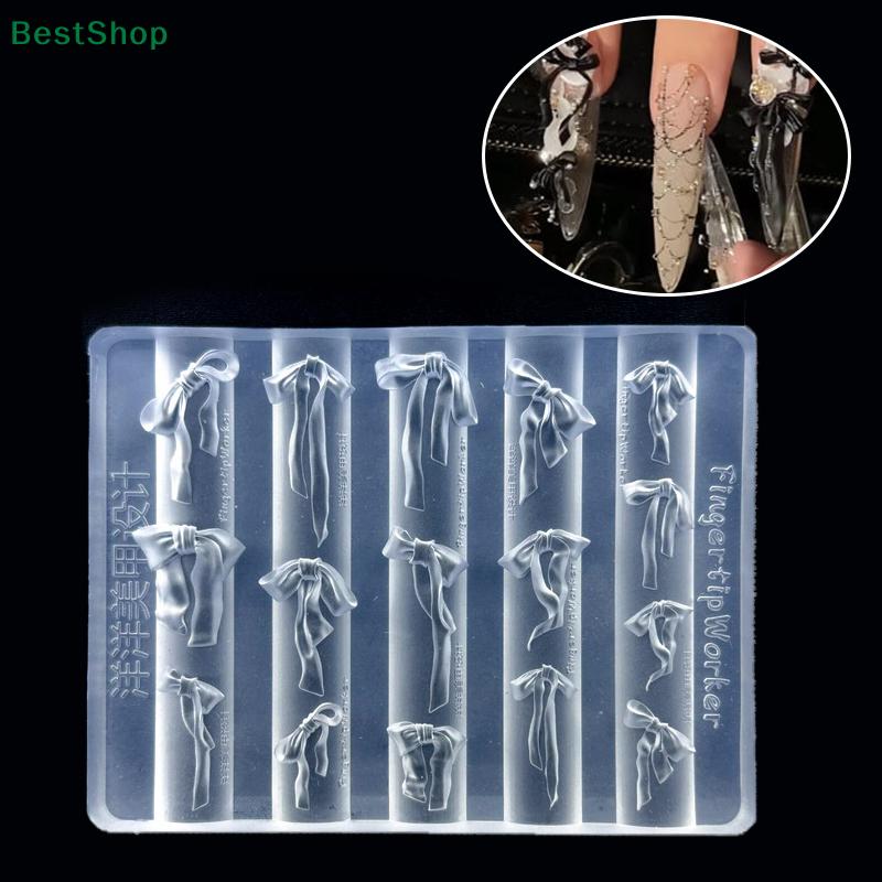 3D Bow Nail Art Silicone Mold - Multiple Styles Ribbon Bow Mold for DIY Nail Decoration