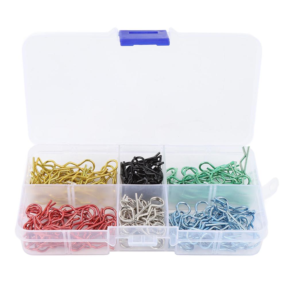180pcs RC Car Body Clips Colorful Anti Deformation Metal RC Car R Shaped Pins Set for 1/10 1/12 RC C