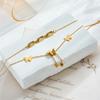 Gold Life Tree Turquoise Double Layer Anklet