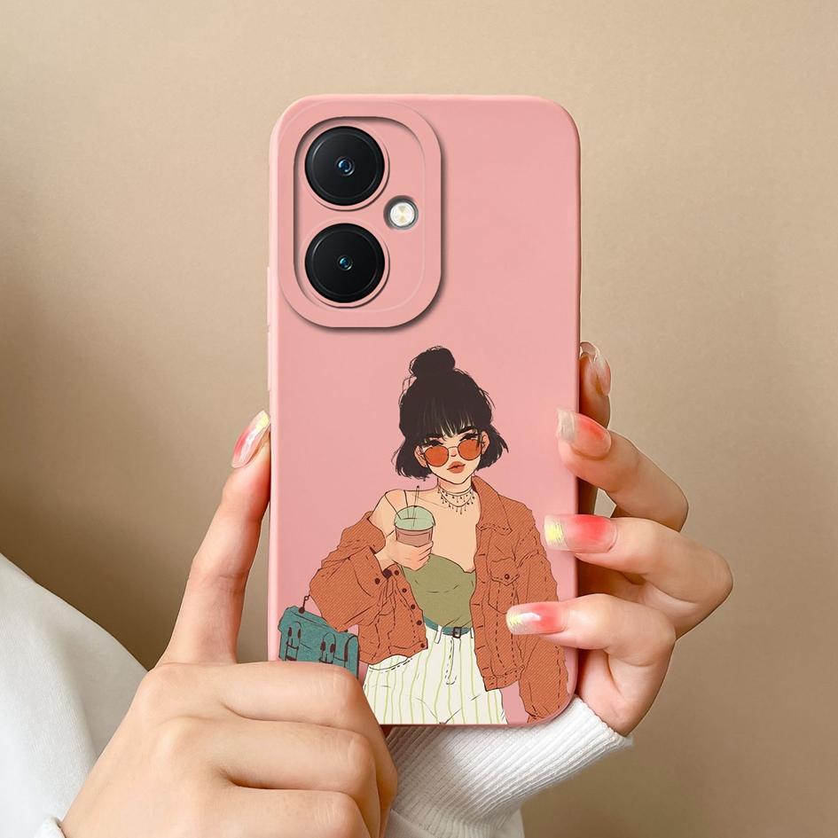 Telefonskal till Vivo X90 Pro V29 Lite Y36 Y27 Y17S Y78+ Högkvalitativt Mode Cool Girl Pojke Skärmskydd Bumper Silikon Mjukt skal till Vivo Capa