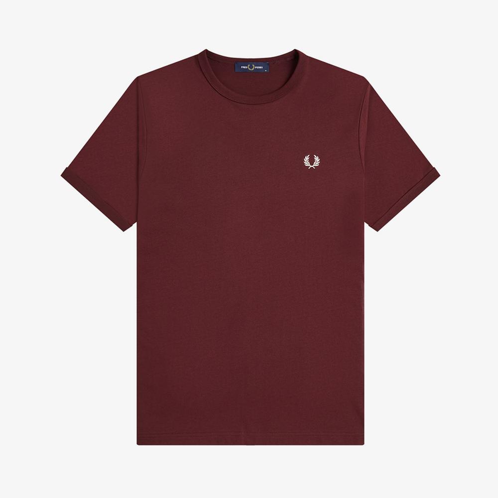 Fred Perry [Sport] Ringer T-Shirt - Oxblood Afpm2613519-K22
