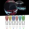 2 In 1 2Pcs Shark Style Motorcycle Helmet Light Strip LED Night Signal Light Stripe Glowing Night Luminous Modified Sticker Tool
