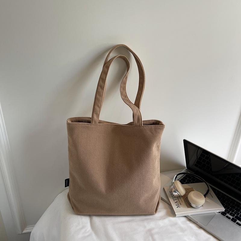 Large Capacity Tote Bag Women's Solid Color Shoulder Bag