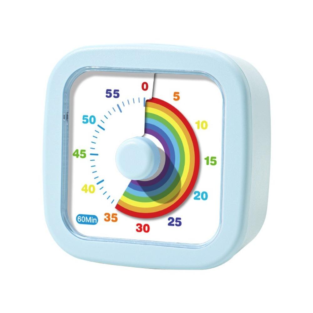 60 Minutes Countdown Alarm Clock Round/Square Kitchen Timer Cartoon Visual Timer  Reading Room
