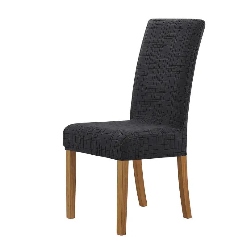 

1/4pcs Jacquard Chair Covers Dust-proof Dining Chairs Covers Elastic Removable Seat Slipcover for Wedding Home Kitchen Decor