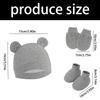 No Scratch Mittens Socks Nursery Hat Baby Mittens Cotton Gloves Hat Footwear Breathable Gloves for Boys Girls