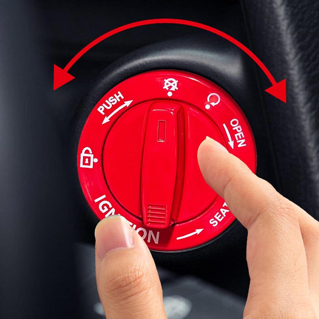 Car Start Button Cover - Creative Design Alloy Car Knob Protector - Rugged Alloy