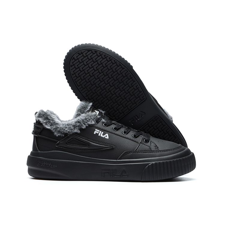 FILA Fashion Court Tara We Synthetic Leather Fleece Sports Comfort Low-Top Sneakers Women sneakers Black F12W144315FBK