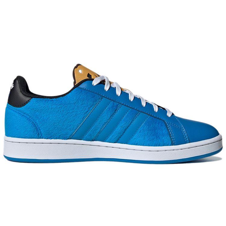 Adidas Sesame Street X  Neo Grand Court Casual Slip-Resistant Durable Lightweight Low-Top Sneakers Unisex Sneakers Blue Black GX3691