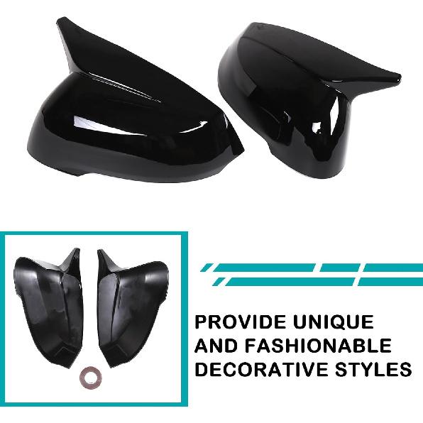 Car Door Side Mirror Cover Trim Compatible with BMW X1 U11 2023 2024,Outside Door Mirror Cover Trim, Car Exterior Rear View Mirror Covers Cap