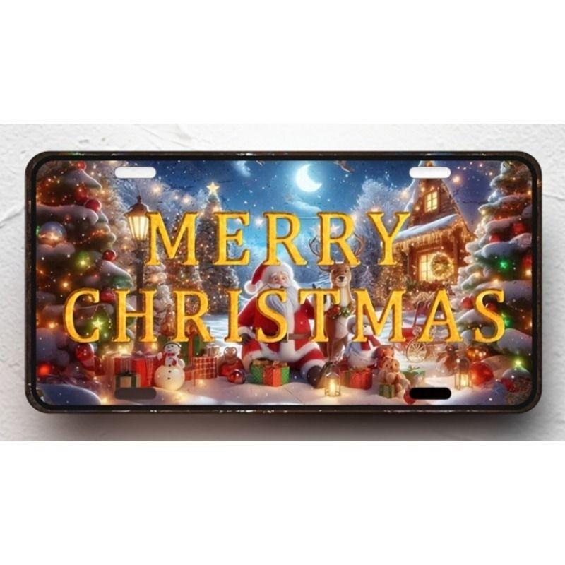 Motorcycle Souvenir License Plate, Metal Auto Wall Decor 15x30cm