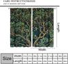 Rustic Farmhouse Forest Blackout Curtains   Vintage Watercolor Green Forest Tree Nature Landscape Window Drapes   for Living Room