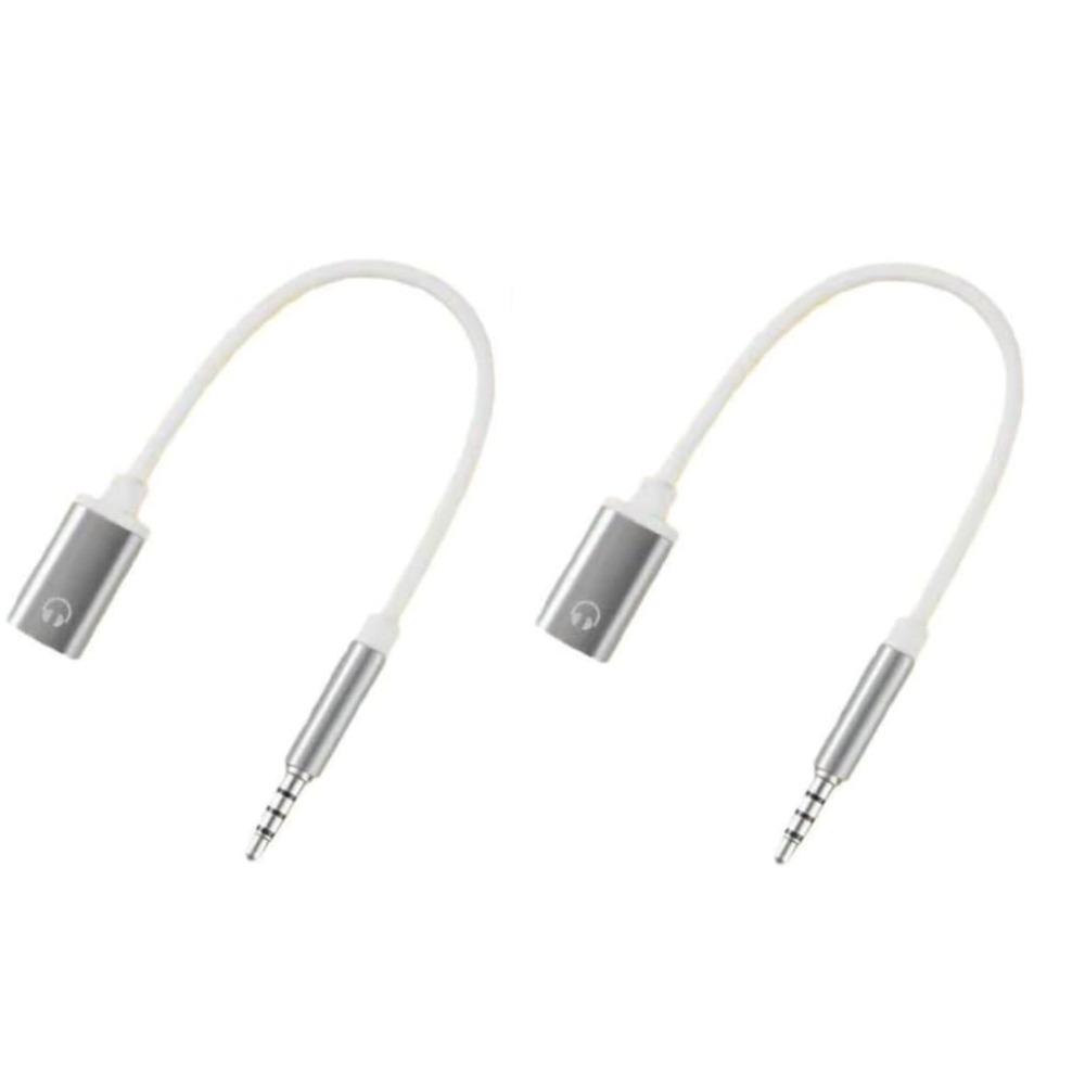 2Pcs Headphone Jack Adapter, 3.5mm Male to TypeC Female Audio Cable Cord, USB C to Aux Audio, Compatible with MP3 Players, Laptops, Smartphone (Silver