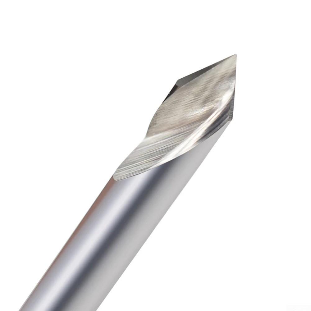 3,175 mm V-förmiger Spitzen-Schaftfräser, 20-60 Grad Spitze, Hartmetall-3D-Gravierbit