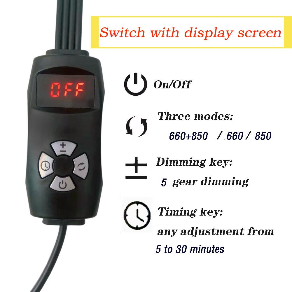 Adjustable Floor Stand Red Light Therapy Lamp - Single/Double Head with Tripod Gooseneck